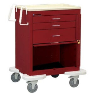 Classic Crash Cart-3 Drawer,12″ Panel